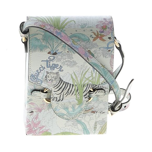 GUCCI Gucci Tiger Horsebit 1955 Shoulder Bag Multicolor Animal Vintage 043630 - Picture 1 of 10